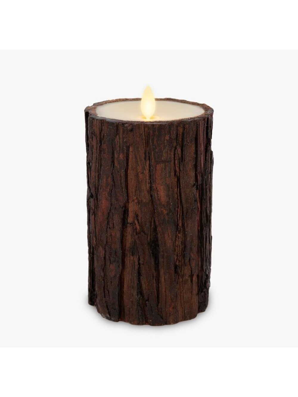 Realistic Flameless LED Candle - Ivory 3.5"x6.5", Moving Flame, Battery